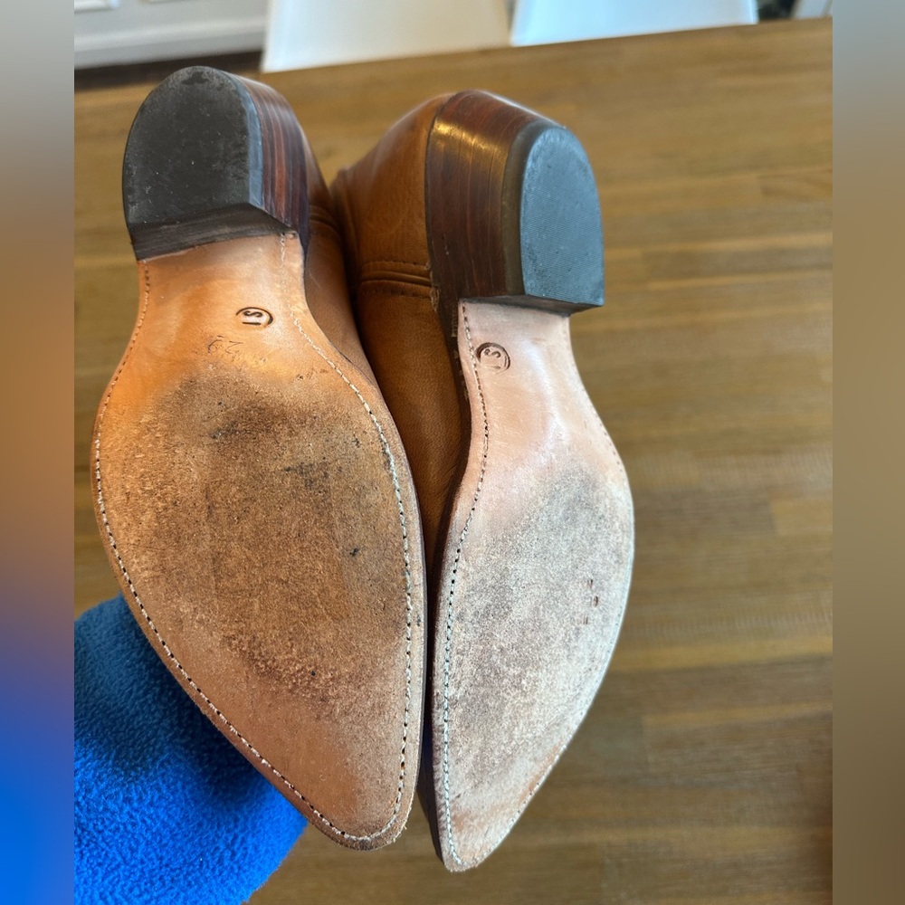 Vintage CODE WEST  Sz 8M Western Brown Cowboy Boots Made in USA Soft leather - Picture 9 of 10